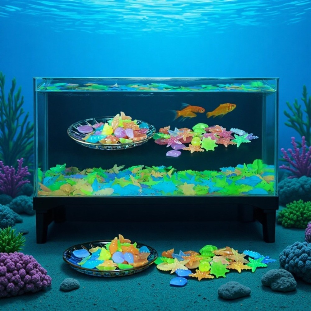 Aquarium Marine Plants - Gloeiende lichtgevende oceaanstenen Fluorescerende schelpen Kleurrijke