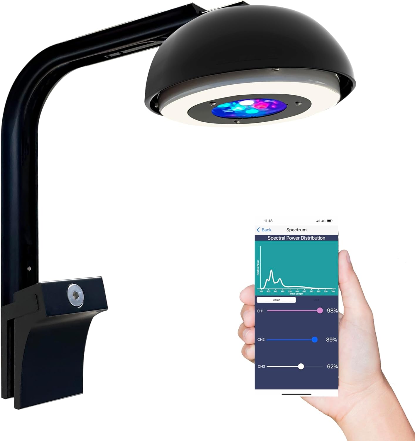 Marine Aquarium App - Cetus 2SS Singles 36 Watt 3-kanaals