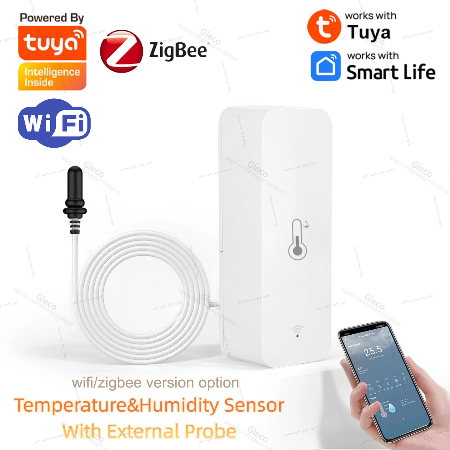Aquarium Marine Plants - Tuya Wifi Zigbee temperatuur- en vochtigheidssensor
