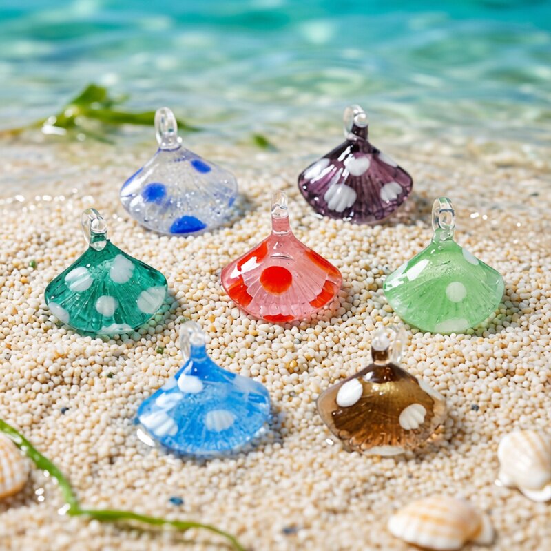 Marine Aquarium Design - Kleurrijke Mini Sea Shell Charm Glazen