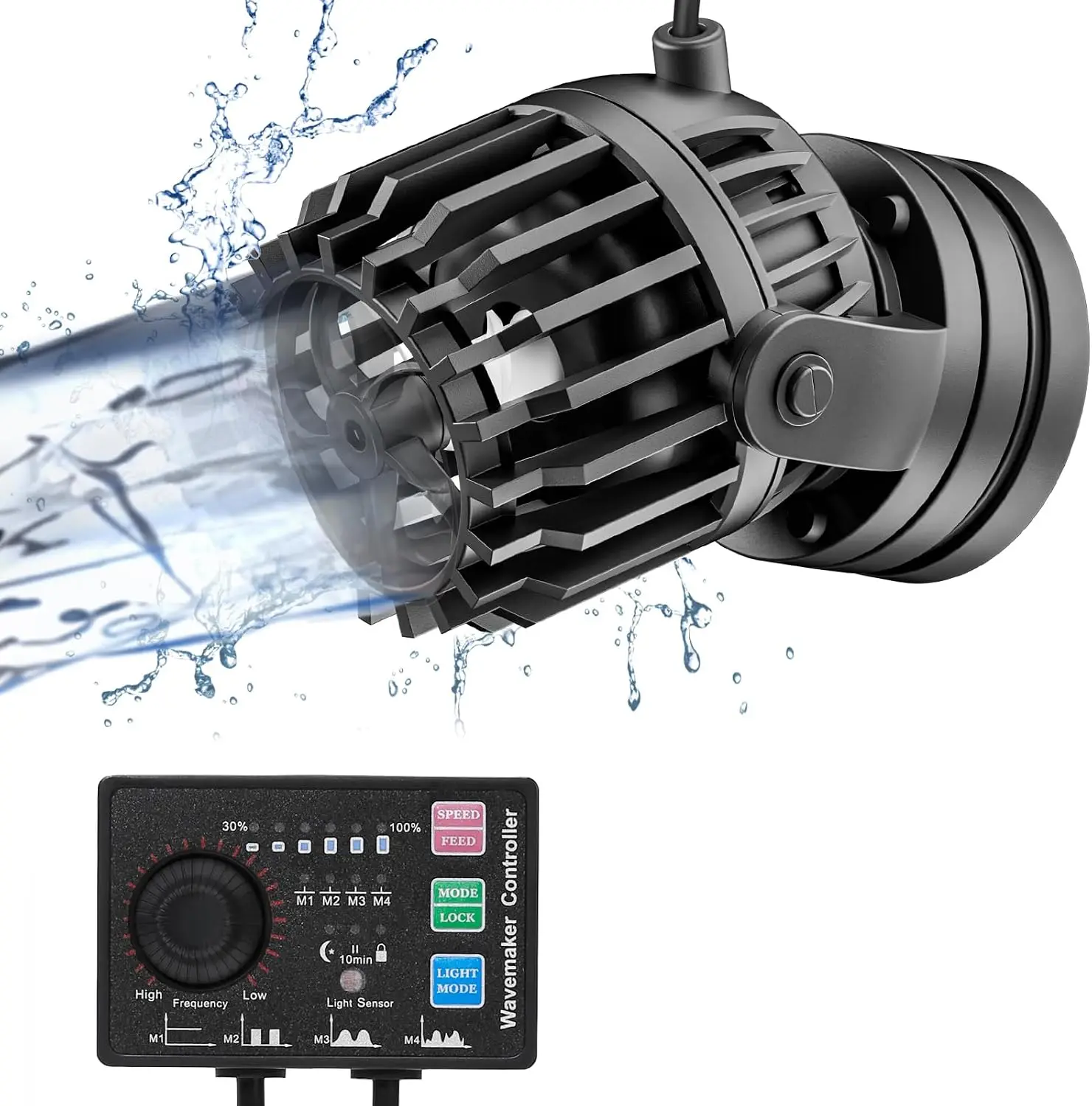 Powerhead Wave Maker - Aquarium Wave Maker, verstelbaar met controller,