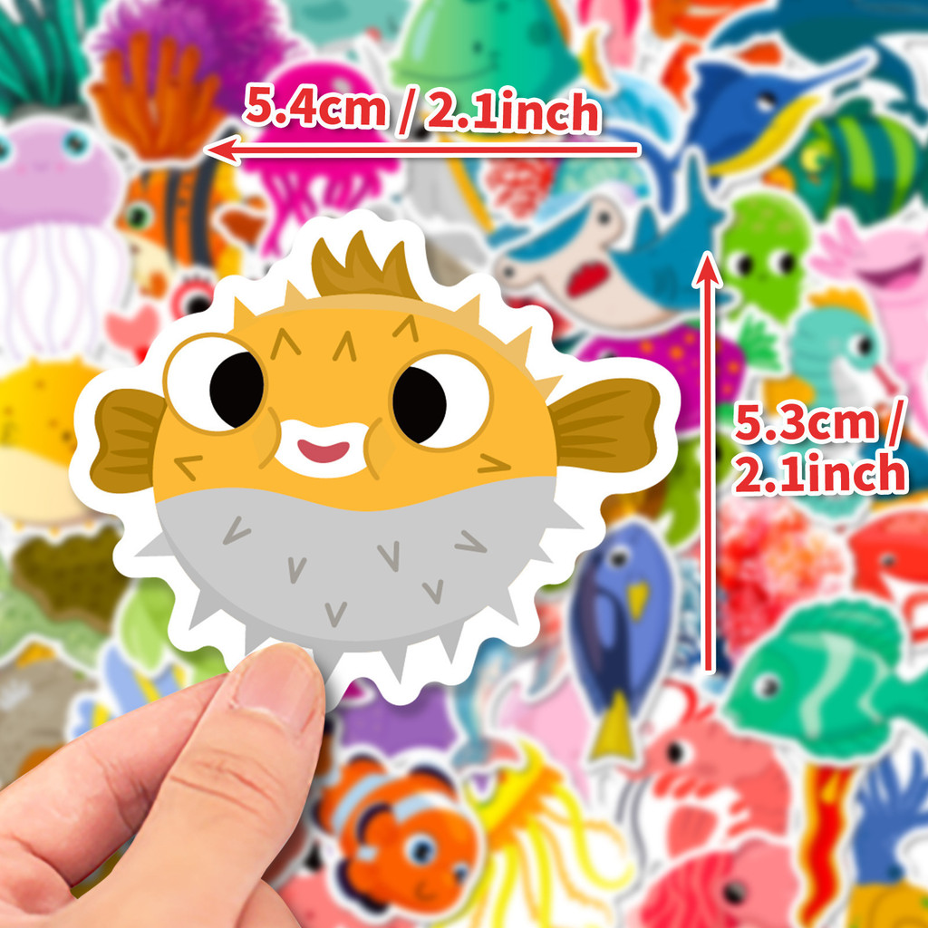 50 stuks zeelevenstickers - sc - Marine Aquarium Design recensie en prijs