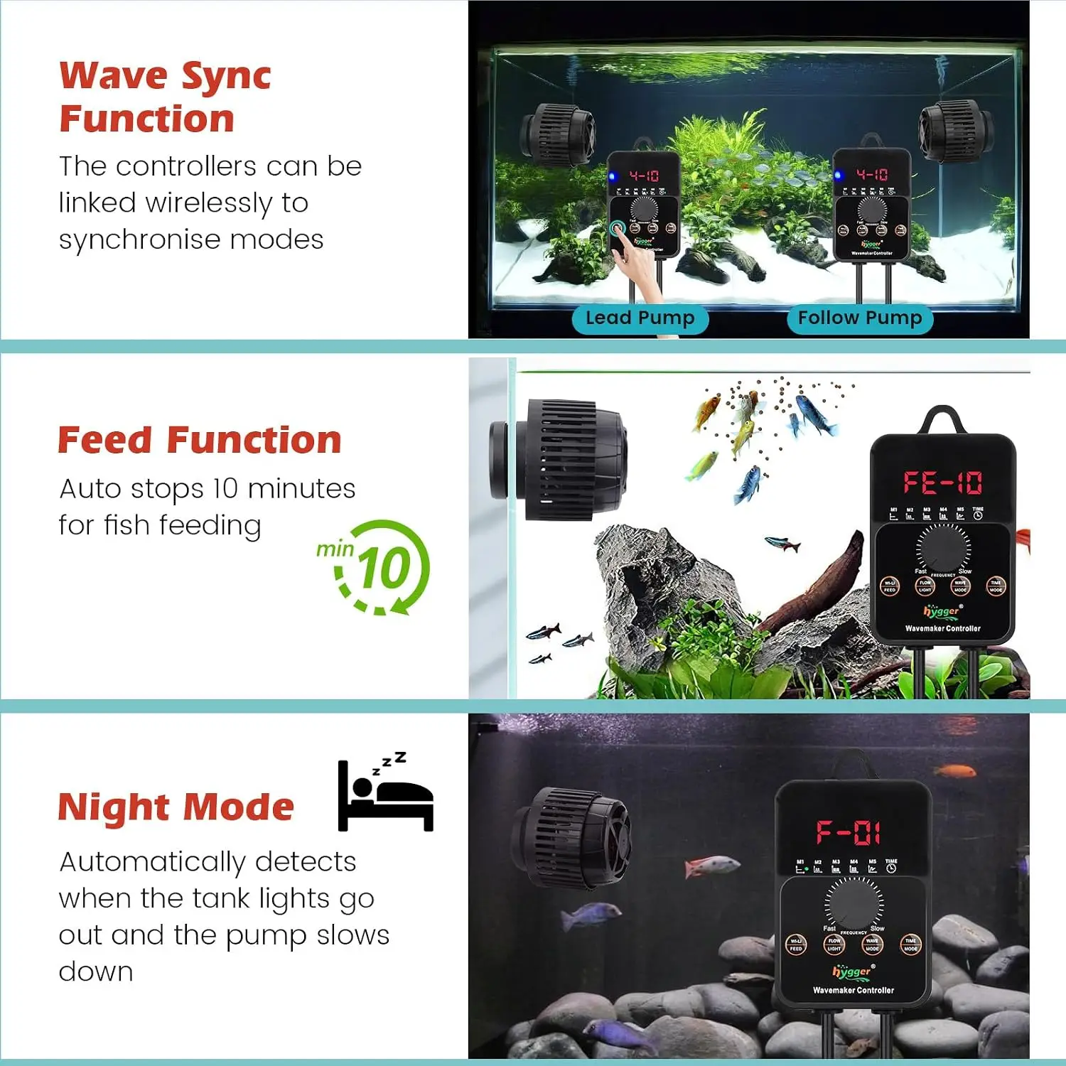Instelbare Aquarium Golfmaker  - Powerhead Wave Maker recensie en prijs