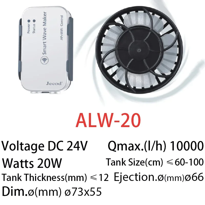 Jebao Jecod Nieuwe ALW-serie W - Powerhead Wave Maker recensie en prijs