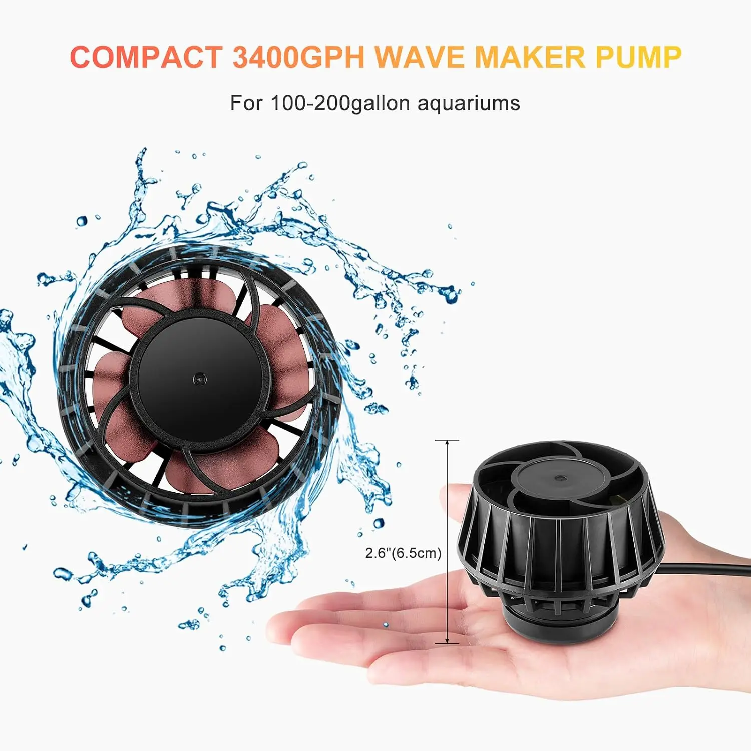 3400GPH Aquarium Wave Maker DC - Powerhead Wave Maker recensie en prijs